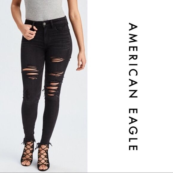 American Eagle Outfitters Distressed Hi-Rise Jegging - Women’s 00 - Picture 1 of 9